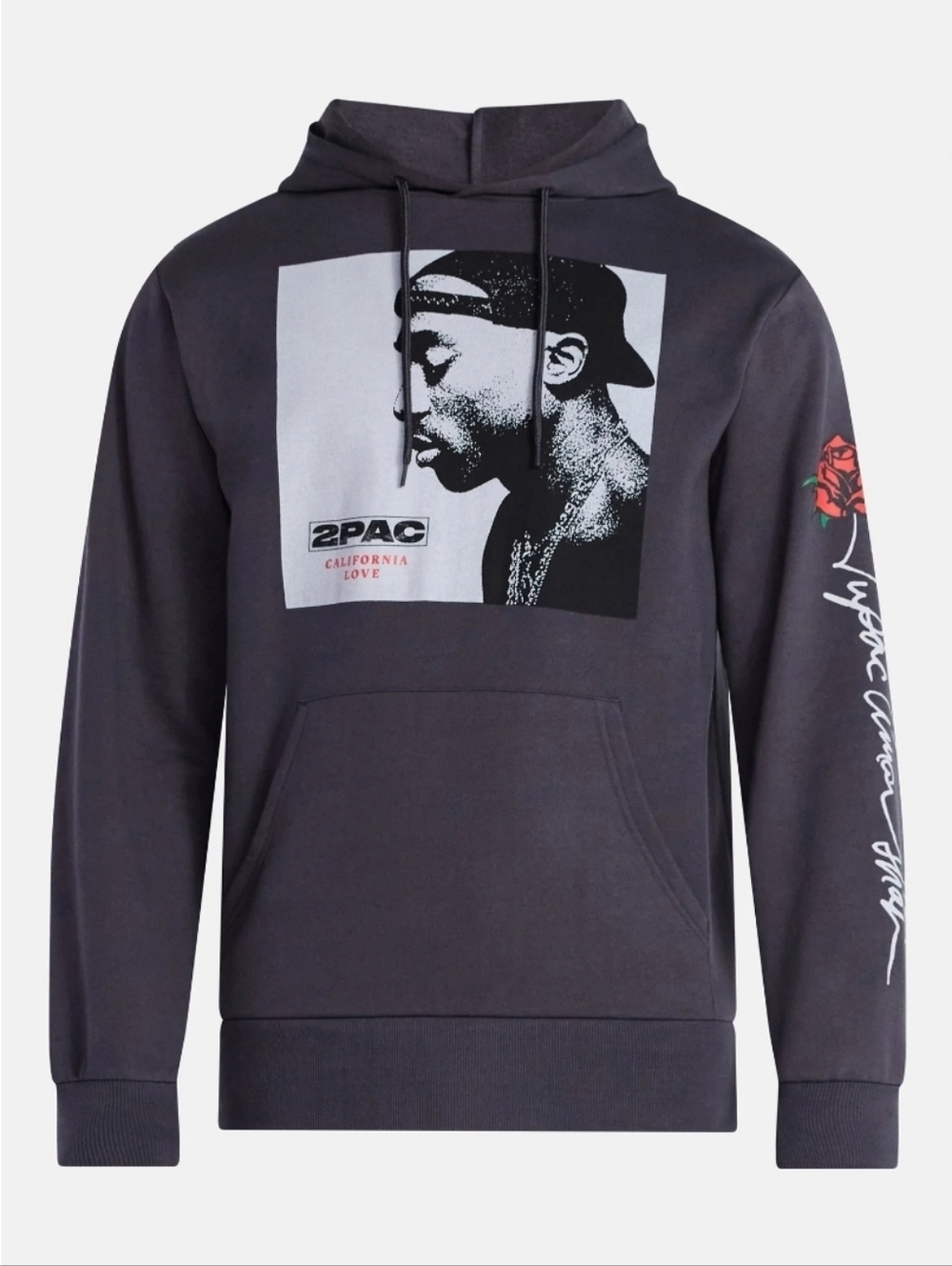 Men's Black Graphic Pullover Hoodie - California Love.  11